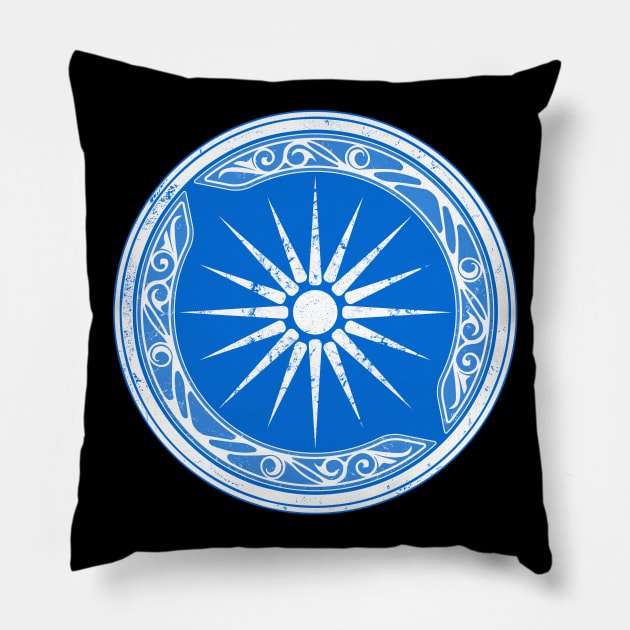 Macedonian Shield Pillow by NicGrayTees