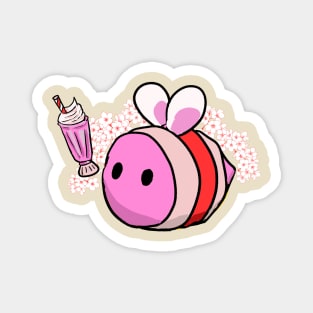 Strawberry Milkshake Bee Magnet