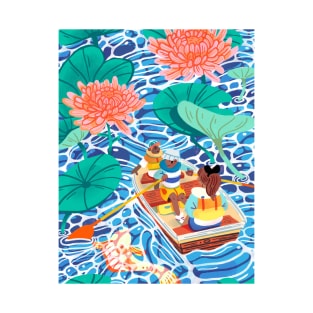 Boating through the water lilies T-Shirt