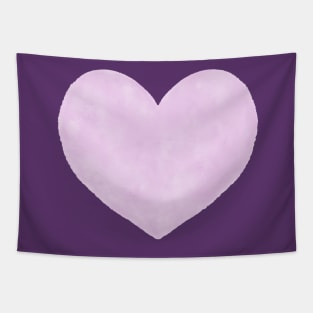 Watercolor Hearts - Lavender and Eggplant Purple Palette Tapestry