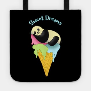 Ice Cream Panda Doodle | Cute Sweet Dreams Tote