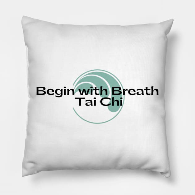 Begin with Breath Tai Chi - Logo A Pillow by BWB