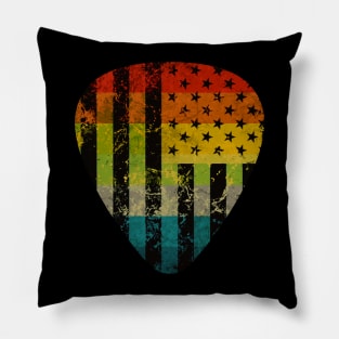 Retro American Flag Guitar Pick Pillow