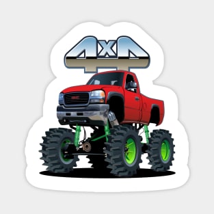 Cartoon monster truck Magnet