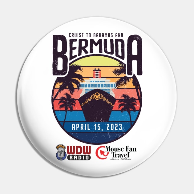 WDW Radio Bermuda Fantasy Cruise (Light shirt) Pin by wdwradio