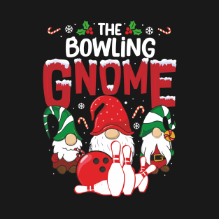 bowling Gnome Xmas cute Christmas gnome pajamas T-Shirt