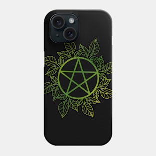 2 Tone Green Leafy Pentagram Phone Case