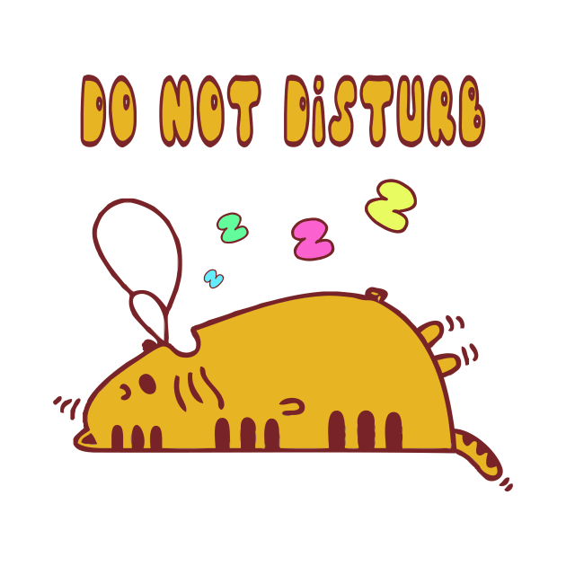 "Do Not Disturb" Sleeping Cat by Sugarori