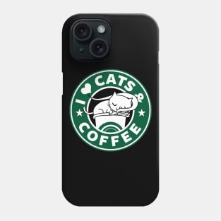 I Love Cats and Coffee Gift For Cats and Coffee Lovers Phone Case