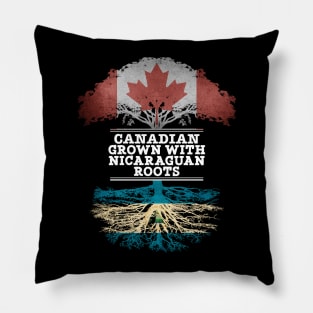 Canadian Grown With Nicaraguan Roots - Gift for Nicaraguan With Roots From Nicaragua Pillow