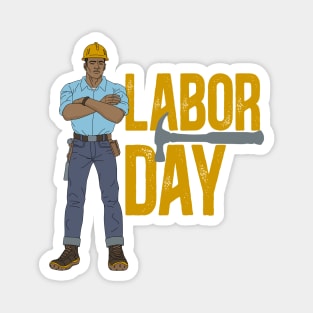 Labor Day Construction worker Magnet