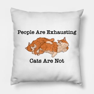 People are exhausting cats are not Pillow