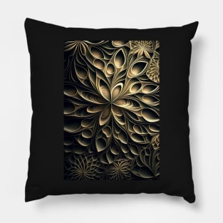 Embrace Nature with our Abstract Organic Fractal Pattern Creamy and Warm Pillow