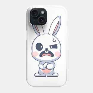 The cute bunny is angry Phone Case