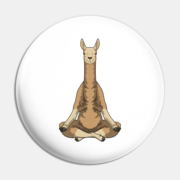 Llama Yoga Fitness Meditation Pin by Markus Schnabel