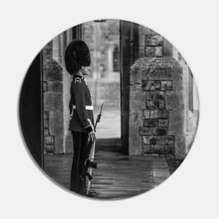 Standing Guard, Windsor Castle - BW Pin