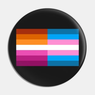 Custom Transgender Lesbian Transbian Flag Pin