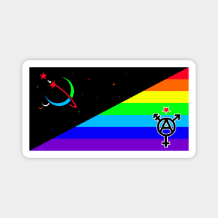 Fully Automated Luxury Gay Space Communism Flag Magnet