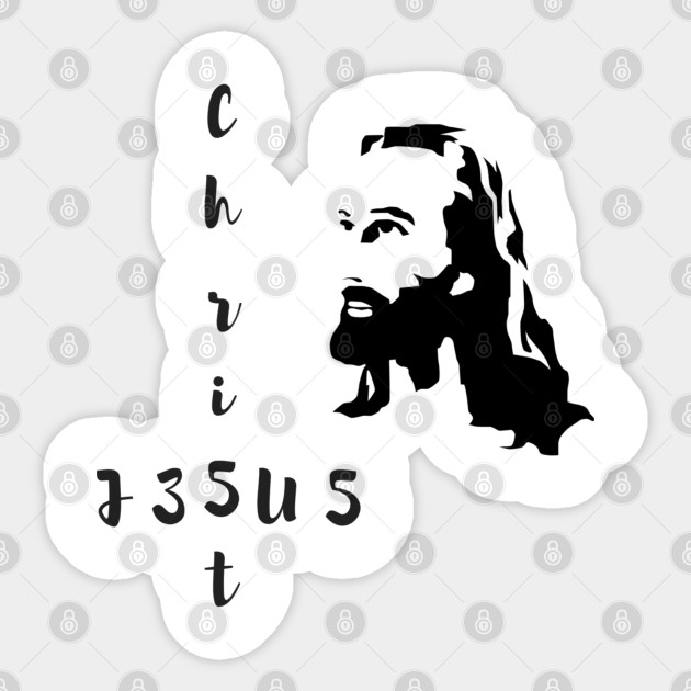 Jesus Christ Jesus Face Silhouette Sticker Teepublic
