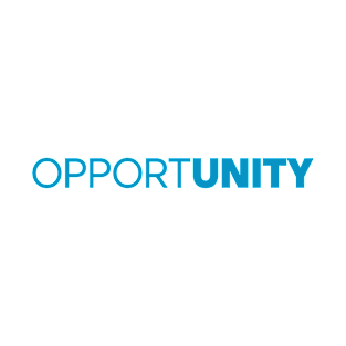 Unique Opportunity Logo Design / Cheerful Blue T-Shirt