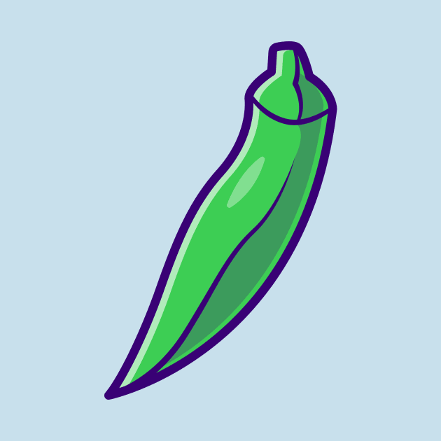 Okra Vegetable Cartoon by Catalyst Labs