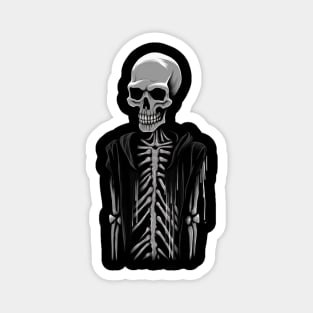 Rockin' it old school with this retro skull illustration Magnet