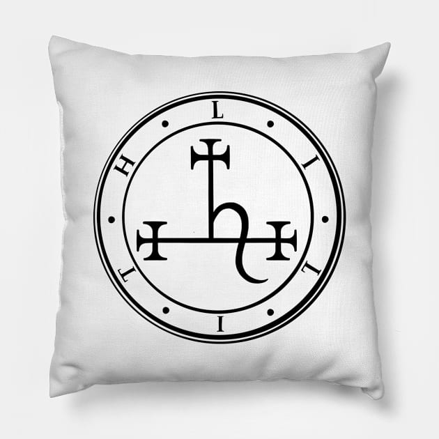 Sigil Lilith Pillow by OccultOmaStore