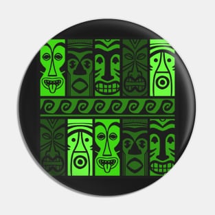 Jungle Green Tikis! Pin