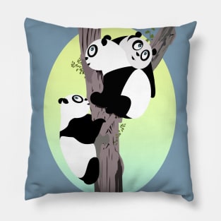 Pandas in a tree Pillow