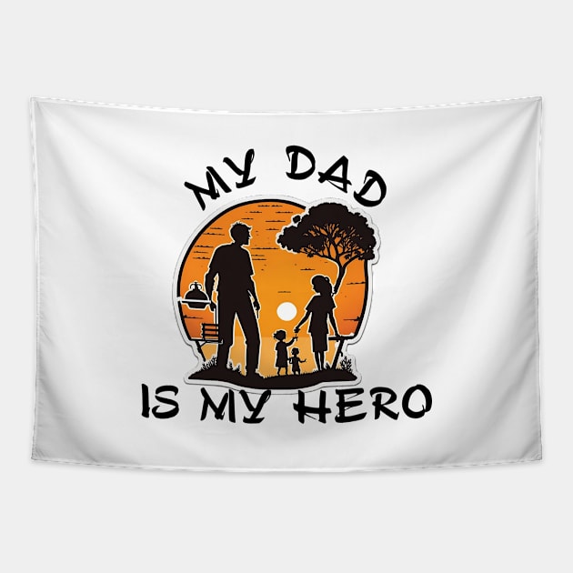 My Dad is My Hero Tapestry by Morttuza