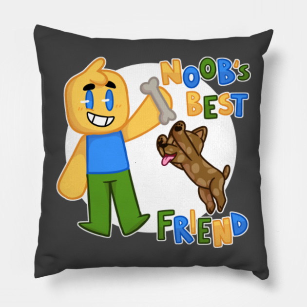 Noob S Best Friend Roblox Noob With Dog Roblox Inspired T Shirt Roblox Noob Dog Pillow Teepublic - a true friend roblox id