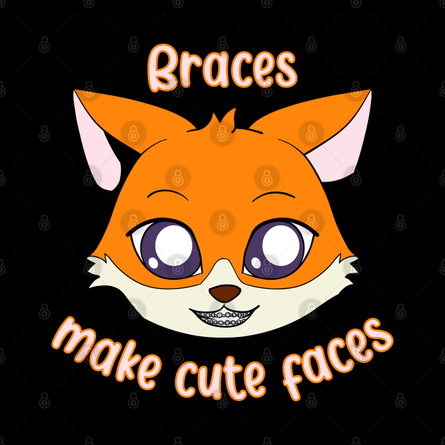 Fox - Braces make cute faces by Modern Medieval Design