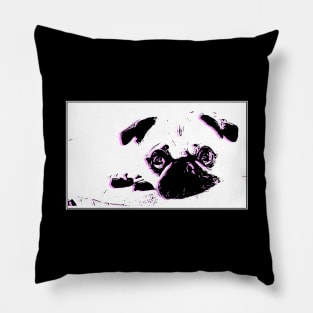 Pink Pug Pillow