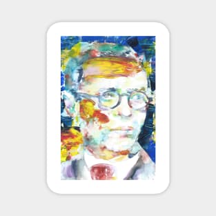 SARTRE watercolor and oil portrait Magnet