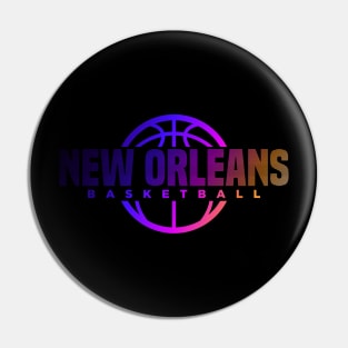 New Orleans Basketball Pin