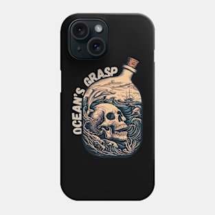 Skull Swimming Beneath Undulating Waves - Ocean’s Grasp Phone Case