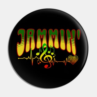 Jammin' Reggae Music Pin