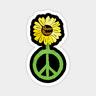 Hippie Flower Power Tree Magnet