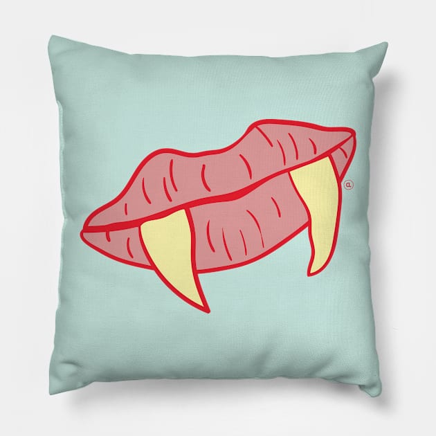 Vamp Lips Pillow by CalebLindenDesign