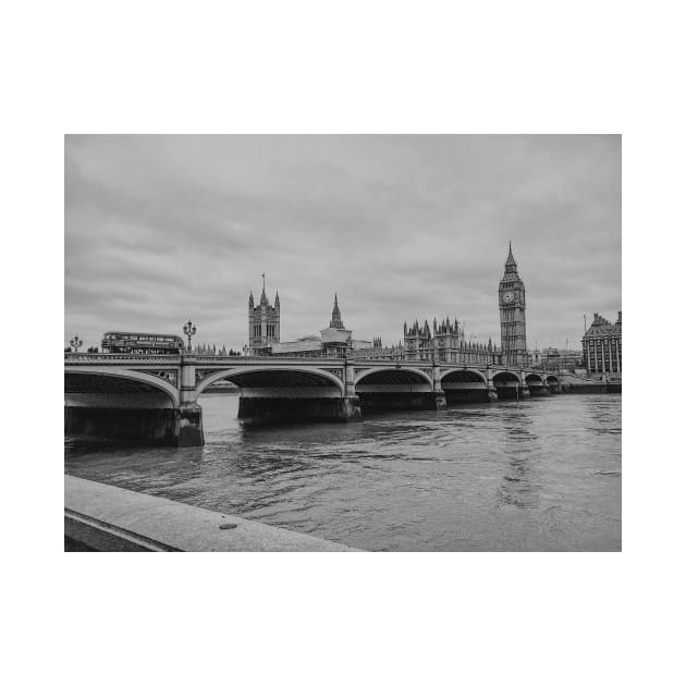 Black and White London City, Big Ben, Westminster Bridge Photography - Travel Photography by BloomingDiaries