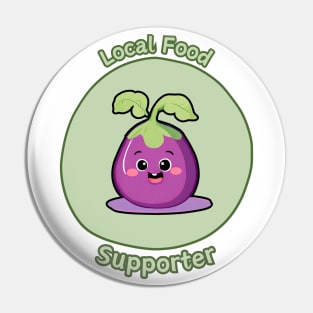 Local Food Supporter - Eggplant Pin