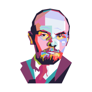 Vladimir Lenin In WPAP Illustration T-Shirt