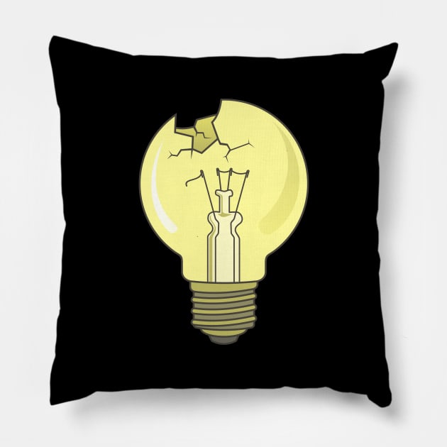 Broken Light Bulb Pillow by sifis