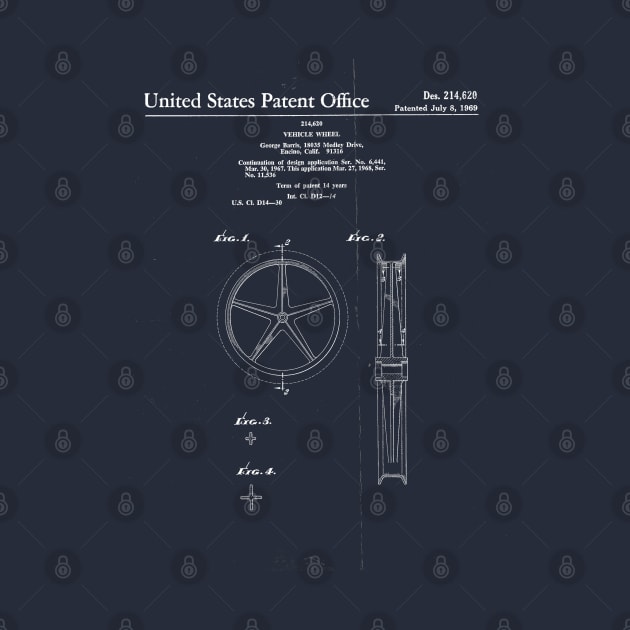 BMX Mag Wheel | Patent Drawing by Rad Love