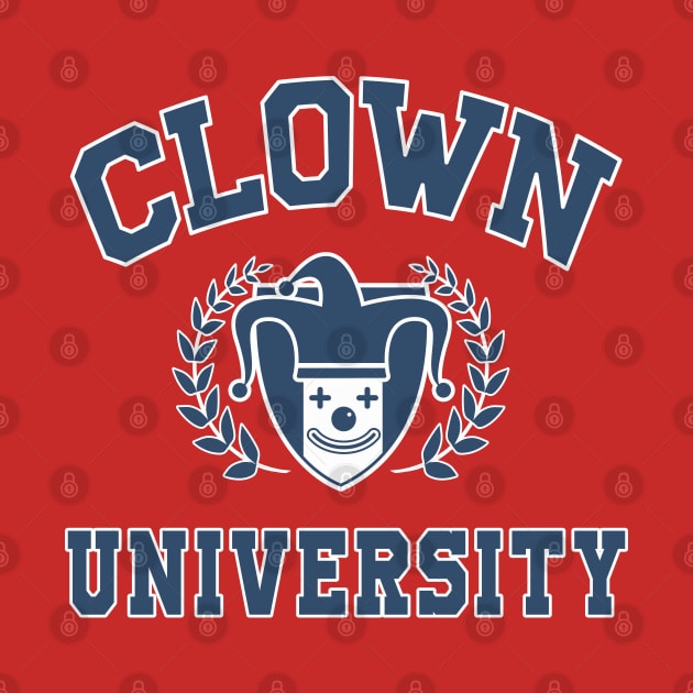 Clown university blue and white by VinagreShop