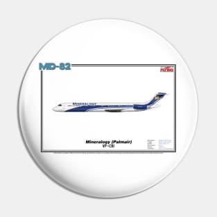 McDonnell Douglas MD-82 - Mineralogy (Palmair) (Art Print) Pin