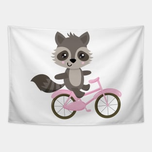 Funny Cycling Fox Tapestry