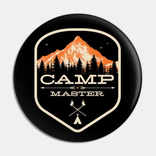 Camp Master print Camp Counselor product - Camp Staff design graphic Pin