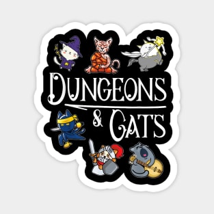 Dungeons And Cats Funny Dragon Cat Kitten Lover Kitty Gift Magnet