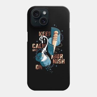 Leather crafting - Keep calm and burnish on Phone Case